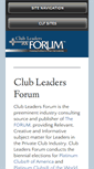 Mobile Screenshot of clubleadersforum.com