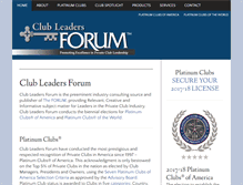 Tablet Screenshot of clubleadersforum.com